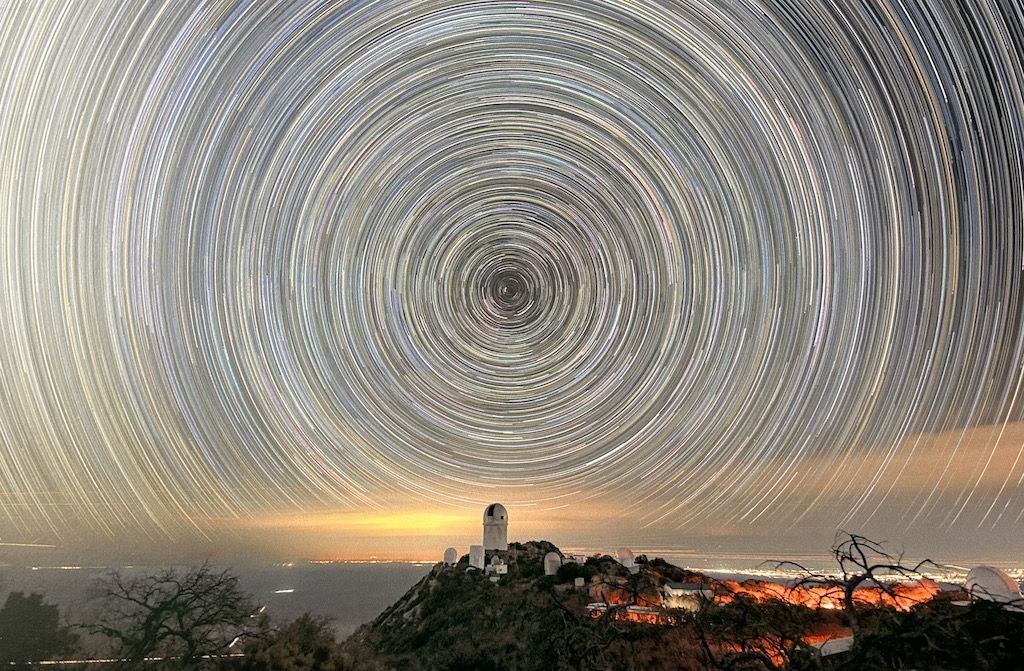 Kitt Peak Observatory Beneath Star Trails By Luke Tyas July 2025